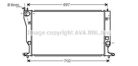 Радиатор, охлаждение двигателя - (164000R010, 164000R020) AVA COOLING TO2398