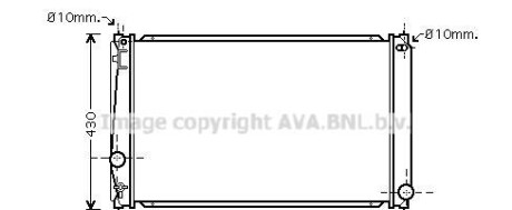 Радіатор, Система охолодження двигуна - AVA COOLING TO2418