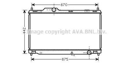 Радиатор охлаждения двигателя Lexus IS250 (06-) AVA - AVA COOLING TO2461