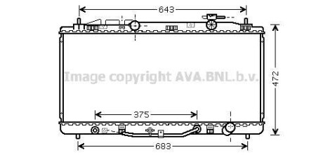 Радиатор охлаждения двигателя Toyota Camry 3,5i 07> AT AC+/- AVA - AVA COOLING TO2473