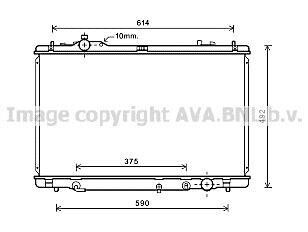 Радіатор, Система охолодження двигуна - AVA COOLING TO2615