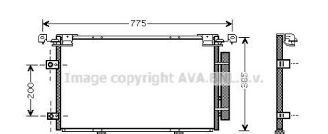 Радіатор кодиціонера - (8846006070, 8846006140) AVA COOLING TO5319D (фото 1)