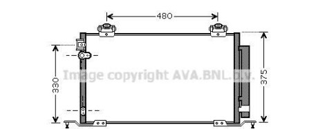 Радіатор кодиціонера - (8845005120, 8845005121) AVA COOLING TO5393D