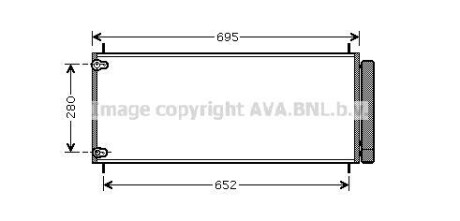 Ava радіатор кондиціонера auris, corolla 06- - (8845012280, 8845002410, 8845012290) AVA COOLING TO5406D