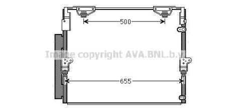 КОНДЕНСЕР TOYOTA LC150 4.5-4.7 08- - (8846060400) AVA COOLING TO5560D (фото 1)