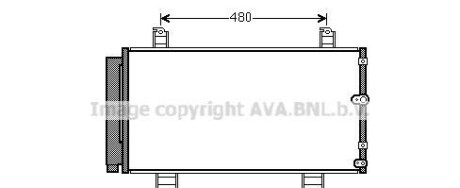 Радиатор кондиционера - (8846053030) AVA COOLING TO5572D