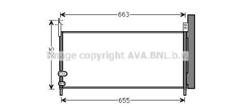 Радіатор кондиціонера Toyota Prius 1,8 hybrid 09> AVA - (8846047150) AVA COOLING TO5576D (фото 1)