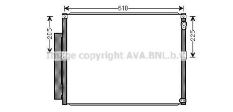 Радіатор кондиціонера Toyota LC120 Prado 3,0d 4,0i 03>09 AVA - AVA COOLING TO5634D