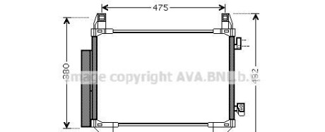 Ava to5665d_радиатор кондиционера! с осушит. \ toyota yaris 1.0/1.3wti 10> - AVA COOLING TO5665D