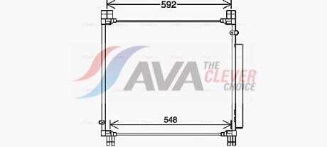 Ava toyota радіатор кондиціонера (конденсатор) з осушувачем hilux viii пікап 2.4, 2.8 d 15- - AVA COOLING TO5749D