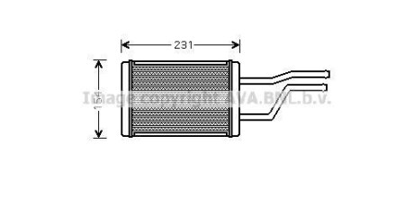 Радиатор отопителя салона Toyota Hiace IV 98>05, Hiace V 05>19 AVA - AVA COOLING TO6326