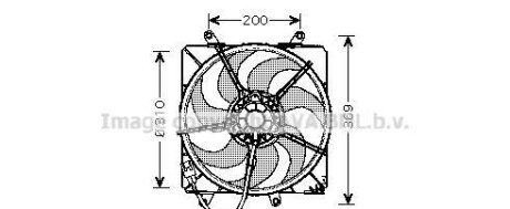 Вентилятор, охлаждение двигателя - AVA COOLING TO7506