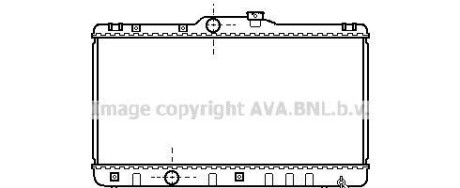 Радиатор, охлаждение двигателя - (9091604002, 1640002100, 1640002101) AVA COOLING TOA2147