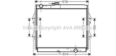 Ava радіатор охолодження двиг. hilux vi пікап 2.5 d-4d 01- - AVA COOLING TOA2642