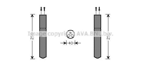 Осушувач кондиціонера - ((5137694AA, 5170744AA, K5170744AA)) AVA COOLING TOD415