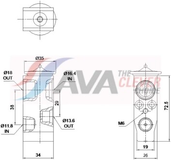 Розширювальний клапан - AVA COOLING VN1459