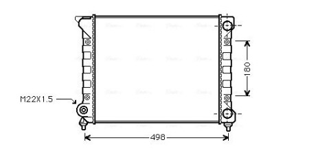 Радиатор VW PASSAT 3 1.6/1.8 88-92 VW2070 (Ava) - AVA COOLING VN2070