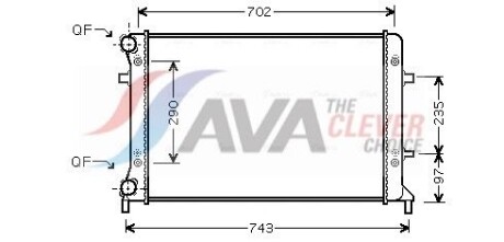Радіатор, Система охолодження двигуна - AVA COOLING VN2228
