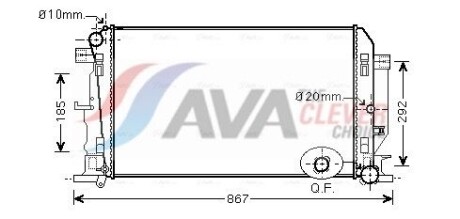 Радіатор, Система охолодження двигуна - AVA COOLING VN2282
