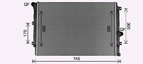 Ava радіатор охолодження двиг. tiguan 1.4 15-, 2.0 10- - AVA COOLING VN2428