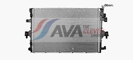 Радіатор охолодження двигуна VW T6 (15-) MT/AT AVA - AVA COOLING VN2436