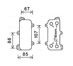 Радиатор масляный VW TOUAREG, VW T5 (AVA) - AVA COOLING VN3392