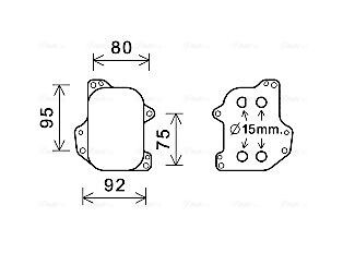 Охолоджувач оливи - (03N115389A, 03N115389B, 03N115389AB) AVA COOLING VN3393