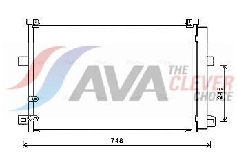 Ava vw радіатор кондиціонера (конденсатор) з осушувачем amarok 2.0, 3.0 10- - AVA COOLING VN5369D
