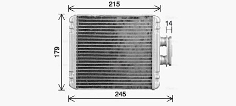 Радиатор отопителя салона Skoda Fabia 15>, Rapid 13>, VW Polo 09> Behr ver. - AVA COOLING VN6434