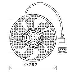 Фото товара Вентилятор охлаждения двигателя AVA COOLING VN7533 : Купить на tto.com.ua