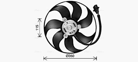 Вентилятор - ((1J0959455M, 6N0959455F, 6N0959455G, 6N0959455L, 6QD959455A)) AVA COOLING VN7553