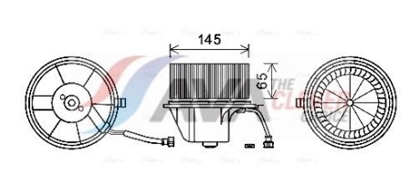 Вентилятор отопителя салона VW T4 07/94>04/02 AC- AVA - AVA COOLING VN8351