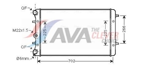 Радіатор, Система охолодження двигуна - AVA COOLING VNA2174