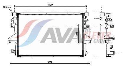 Радіатор, Система охолодження двигуна - ((7E0121253A)) AVA COOLING VNA2317