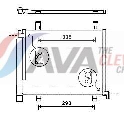 Ava vw радіатор кондиціонера load up 1.0 14-, up! 11-, skoda, seat - ((1S0820411J, 1S0820411B, 1S0820411F, 1S0820411G, 1S0820411H)) AVA COOLING VNA5327D