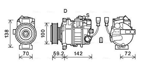 Компресор - ((7E0820803H, 7E0820803G, 7E0820803E, 7E0820803A, 7E0820803P)) AVA COOLING VNAK385