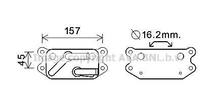 Масляный радиатор, двигательное масло - (30622090) AVA COOLING VO3159