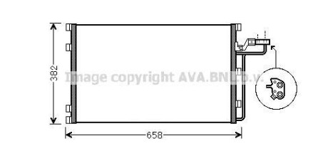 Конденсатор, кондиционер - (30647931, 30661957, 4N5H19710AC) AVA COOLING VO5139