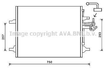 Радіатор кодиціонера - (31332027) AVA COOLING VO5166D