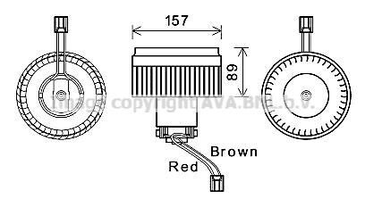 Электродвигатель - (30715483, 31320392, 8665191) AVA COOLING VO8176