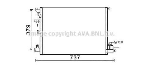 Радиатор кондиционера - (30648955) AVA COOLING VOA5152D