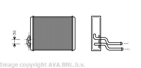 Теплообмінник, система опалення салону - (3402363) AVA COOLING VOA6084