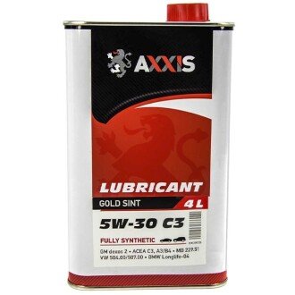 Моторна олива Gold Sint C3 5W-30, 4 л (AX2020) - (5W30LONGLIFE, 520000120, 0510000141) Axxis 48021043865 (фото 1)