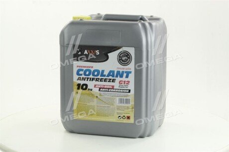 Антифриз YELLOW G12 Сoolant <> (жовтий) (Каністра 10кг) - (7711177711, 7711170546, 1705461589S1) Axxis AX-2009