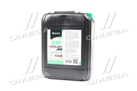 Антифриз GREEN G11 Сoolant Ready-Mix -36°C<> (зелений) 10кг - Axxis AX-P999-G11GR RDM10