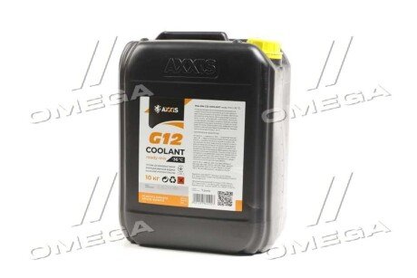 Антифриз YELLOW G12 Сoolant Ready-Mix -36°C <> (жовтий) (Каністра 10кг) - (7711001142, 7711428133S1, GLACEOLRXTYPED) Axxis AX-P999-G11YE RDM10 (фото 1)