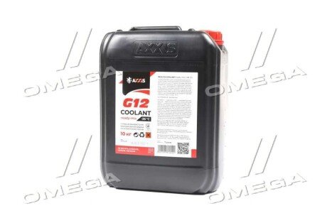 Антифриз RED G12+ Сoolant Ready-Mix -36 ° C <> (червоний) (Каністра 10кг) - Axxis AX-P999-G12R RDM10