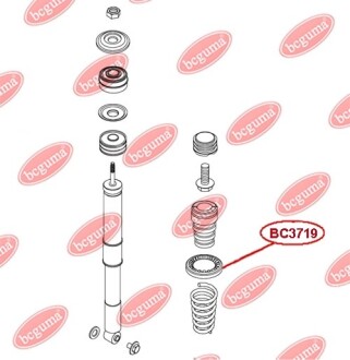 Фото 2 - Стійка амортизатору (амортизатор) BC GUMA BC3719