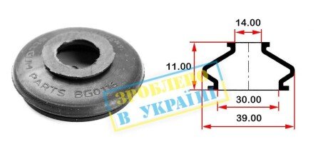 Пыльник опоры шаровой рулевого наконечника (универсальный) (30х14x11/39) - BELGUM PARTS BG0116