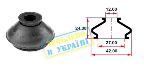 Пильовик кульової опори - (485100F000, D35032280, 4547059055) BELGUM PARTS BG0117 (фото 1)